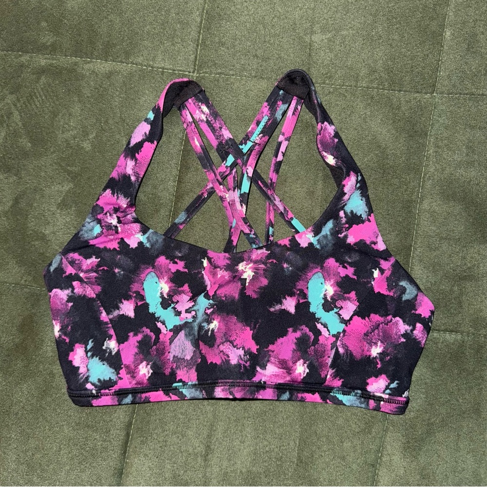 Lululemon Free To Be Tranquil Bra Midnight Bloom size 4